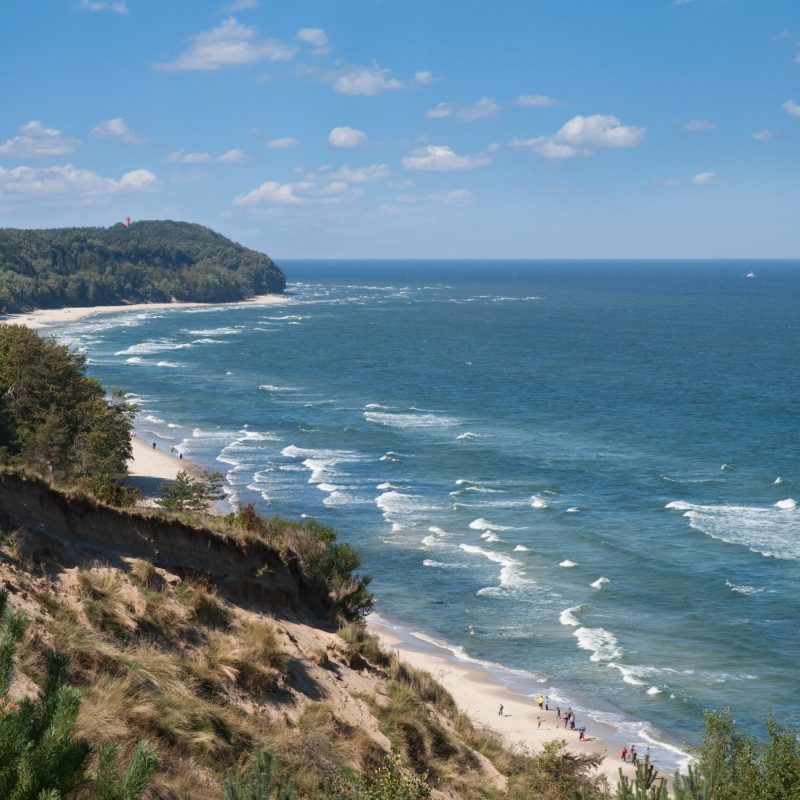 Baltic,Sea,View,From,The,Cliff,Near,Rozewie,,Poland